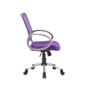 Boss Mesh Back W/ Pewter Finish Task Chair in Purple, B6416-PR