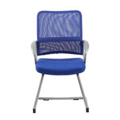 Boss Mesh Back W/ Pewter Finish Guest Chair in Blue, B6419-BE