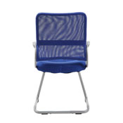 Boss Mesh Back W/ Pewter Finish Guest Chair in Blue, B6419-BE