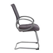 Boss Mesh Back W/ Pewter Finish Guest Chair in Charcol Grey, B6419-CG