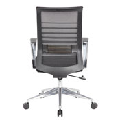Boss Horizontal Mesh Back Task Chair, Aluminum Arms/Base, B6566AL-BK