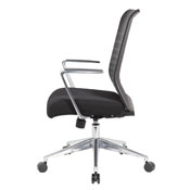 Boss Horizontal Mesh Back Task Chair, Aluminum Arms/Base, B6566AL-BK