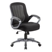 Boss Ribbed High Back Mesh Chair, B6756-BK