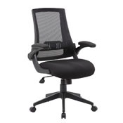Boss Black Mesh Flip Arm Chair, B6776-BK
