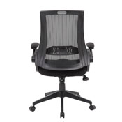 Boss Black Mesh Flip Arm Chair, B6776-BK