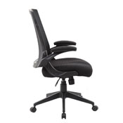 Boss Black Mesh Flip Arm Chair, B6776-BK