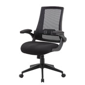 Boss Black Mesh Flip Arm Chair, B6776-BK