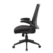 Boss Black Mesh Flip Arm Chair, B6776-BK