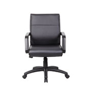 Boss Mid Back Executive Chair In LeatherPlus, B686