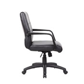 Boss Mid Back Executive Chair In LeatherPlus, B686