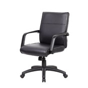 Boss Mid Back Executive Chair In LeatherPlus, B686