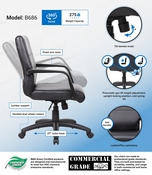 Boss Mid Back Executive Chair In LeatherPlus, B686