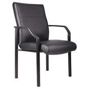 Boss Mid Back Guest Chair In LeatherPlus, B689