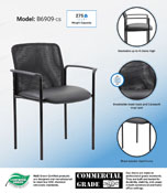 Boss Caressoft and Mesh Guest Chair, Black, B6909-CS