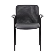 Boss Caressoft and Mesh Guest Chair, Black, B6909-CS