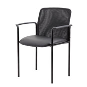 Boss Caressoft and Mesh Guest Chair, Black, B6909-CS