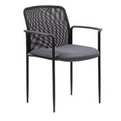 Boss Stackable Mesh Guest Chair - Grey, B6909-GY