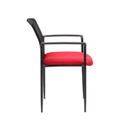 Boss Stackable Mesh Guest Chair - Red, B6909-RD