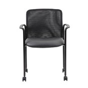 Boss Mesh Guest Chair with Casters, Black, B6909R-CS