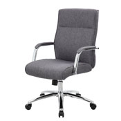 Boss Modern Executive Conference Chair - Grey Linen, B696C-SG