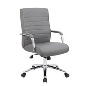 Boss Modern Executive Conference Chair - Ribbed Grey, B696CRB-GY
