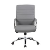 Boss Modern Executive Conference Chair - Ribbed Grey, B696CRB-GY