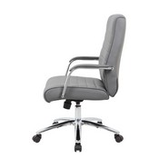 Boss Modern Executive Conference Chair - Ribbed Grey, B696CRB-GY