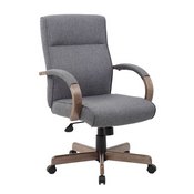 Boss Modern Executive Conference Chair - Slate grey w/Driftwood, B696DW-SG