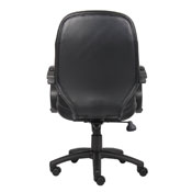 Boss LeatherPlus Cover Padded ArmrestExecutive Chair in Black, B726-BK