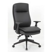 Boss Caressoft Executive High Back Chair w/ Adjustable Arms, B730-BK