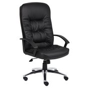 Boss High Back LeatherPlus Chair W/ Chrome Base, B7301C
