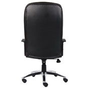 Boss High Back LeatherPlus Chair W/ Chrome Base, B7301C