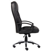 Boss High Back LeatherPlus Chair W/ Chrome Base, B7301C