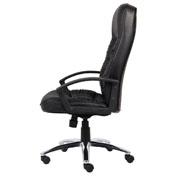 Boss High Back LeatherPlus Chair W/ Chrome Base, B7301C