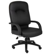 Boss High Back Caressoft Chair In Black W/ Knee Tilt, B7402