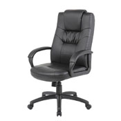 Boss Executive High Back LeatherPlus Chair, B7501