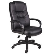 Boss Executive High Back LeatherPlus Chair W/Knee Tilt, B7502