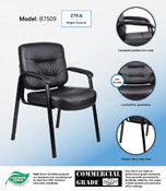 Boss Executive Mid Back LeatherPlus Guest Chair, B7509