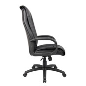 Boss Executive Leather Plus Chair W/Padded Arm, B7601