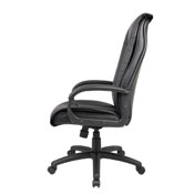 Boss Executive Leather Plus Chair W/Padded Arm, B7601