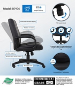 Boss Caressoft Executive Mid Back Chair, B7906