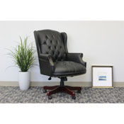 Boss Wingback Traditional Chair In Black, B800-BK