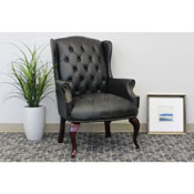 Boss Wingback Traditional Guest Chair In Black, B809-BK