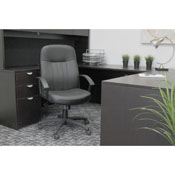 Boss Executive Leather Budget Chair, B8106