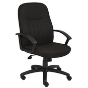 Boss Mid Back Fabric Managers Chair In Black, B8306-BK
