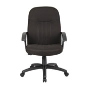 Boss Mid Back Fabric Managers Chair In Black, B8306-BK