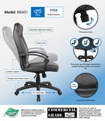 Boss High Back LeatherPlus Chair, B8401, B8401