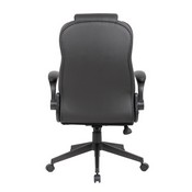 Boss Executive High Back LeatherPlus Flip Arm Chair, B8551-BK