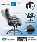 Boss Double Layer Executive Chair in Black, B8661