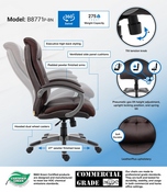 Boss Double Plush High Back Executive Chair - Brown, B8771P-BN